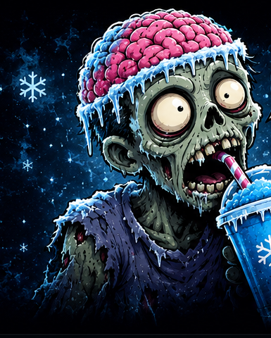 BrainFreeze frozen zombie artwork